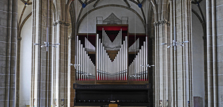 Die Orgel in der Kirche in Nordhausen. Foto: Wikimedia